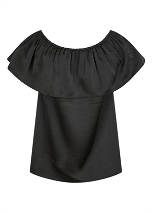 Kris Heavy sateen top Sort Neo Noir 